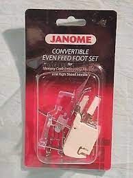 Janome Convertible Even Feed Foot Set Memory Craft Embroidery Machines & High Shank Models